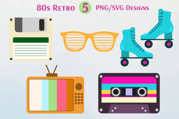 80s Tech Fashion Clipart: A Nostalgic Design Trend That Resonates Today