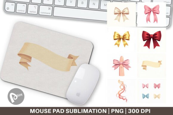 Coquette Bows Mouse Pad for a Beautiful Desk Setup