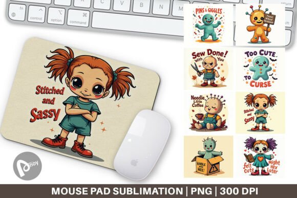 Create Your Own Voodoo Doll Halloween Mouse Pad