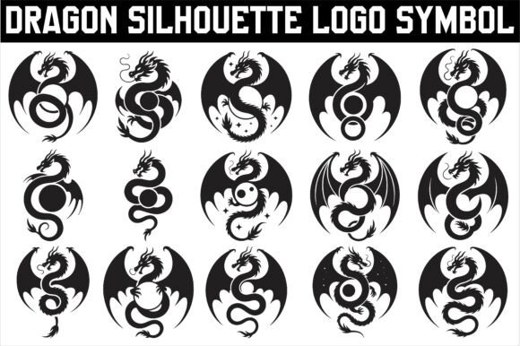 Dragon Silhouette Logo Symbol: Built for Bold Branding