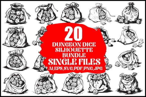 Dungeon Dice Silhouette Vector Bundle: Evaluating Its Place in Tabletop and Craft Projects