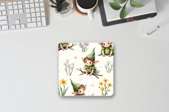 Elf on Branch Mouse Mat: Cottagecore Charm Meets Everyday Comfort