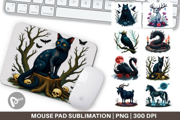 Gothic Enchanted Beasts Mouse Pad