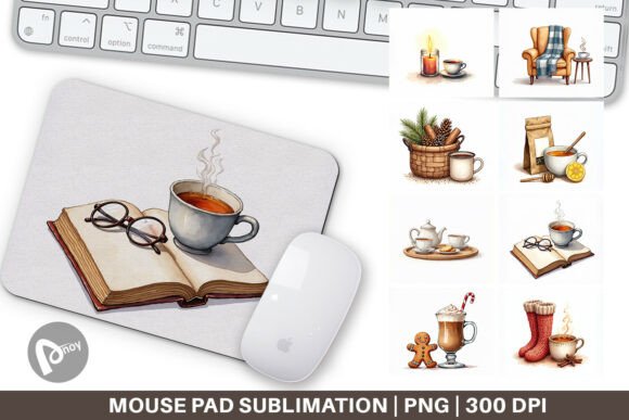 Hygge Home Watercolor Mouse Pad: Art for Your Desk