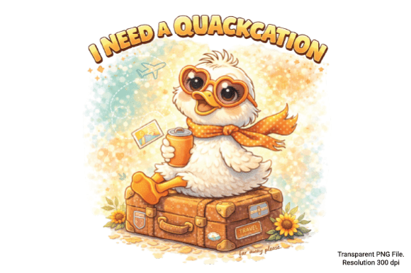 I Need a Quackcation Duck PNG – A Cozy, Humorous Design for Crafters and Print Sellers