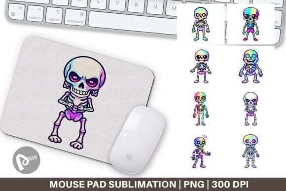 Iridescent Skeleton Sublimation Assets