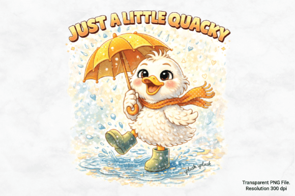 Just a Little Quacky Duck PNG: Cozy Charm and Playful Humor for Every Creator