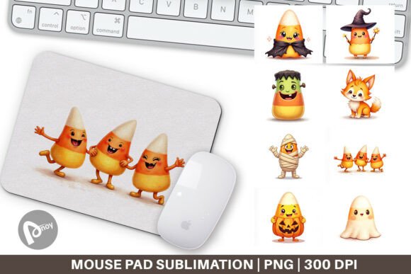 Kawaii Candy Corn Monster Mouse Pad: Adorable Desk Upgrade