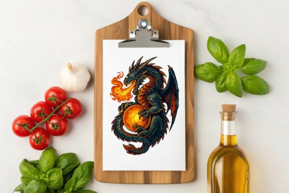 Majestic Dragon Vector Design Asset