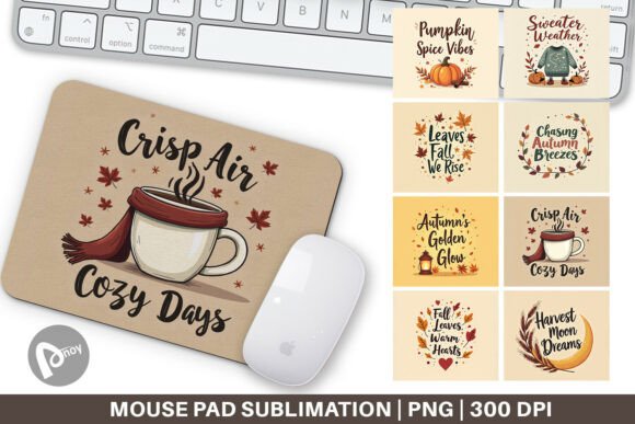Mouse Pad Autumn Glow: Design & Productivity