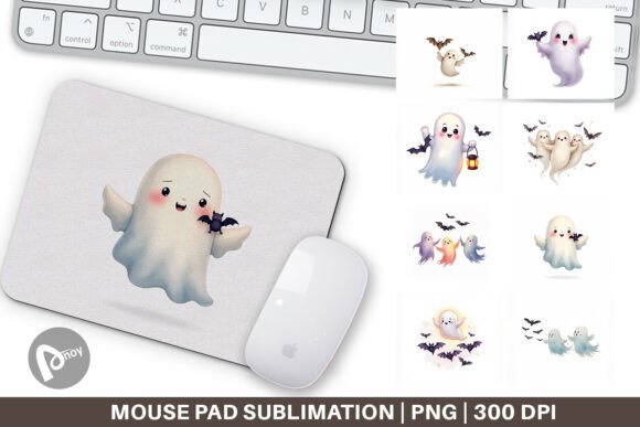 Mouse Pad Ghost Bat Friends: A Whimsical Addition to Your Desktop