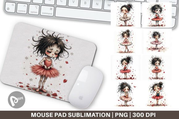 Mouse Pad Grumpy Ballerina Chaos: Creative Desk Design