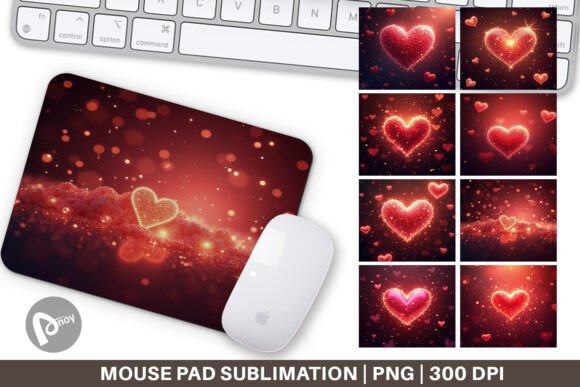 Mouse Pad Spark Hearts: Style and Comfort Combined