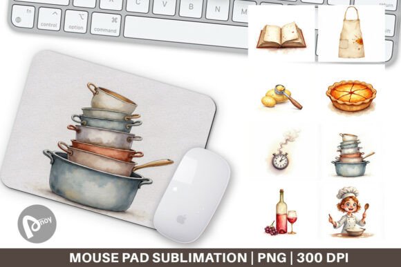Mouse Pad Thanksgiving Kitchen Chaos: A Relatable Sublimation Gift for the Family Cook's Workspace