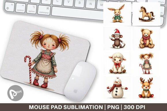 Nostalgic Plush Christmas Mouse Pad