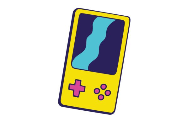 Retro Portable Game Console Doodle: A Nostalgic Design Asset for Modern Creativity