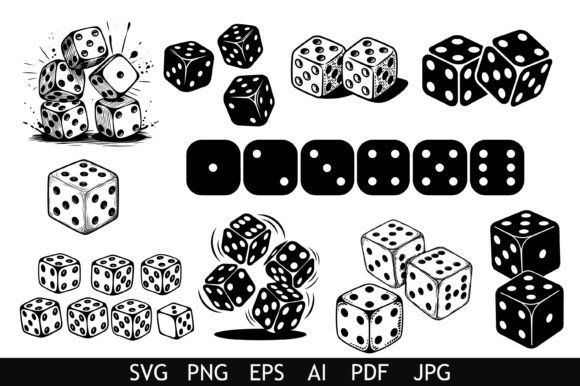 Rolling Dice Vector Art Collection for Creatives