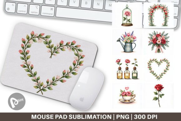 Romantic Blooms Mouse Pad: Blending Aesthetic Appeal with Everyday Functionality