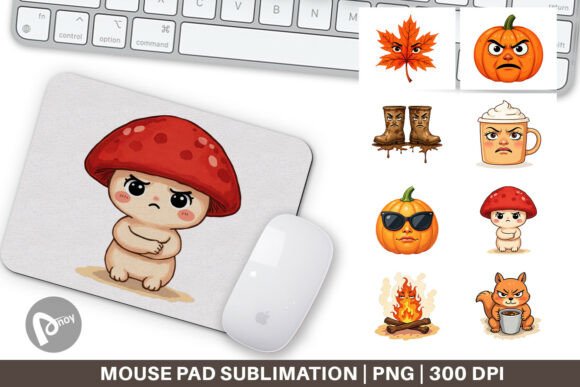 Sarcastic Autumn Vibes Mouse Pad for a Workspace with Personality