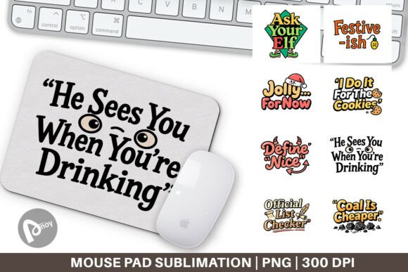 Sarcastic Santa Mouse Pad