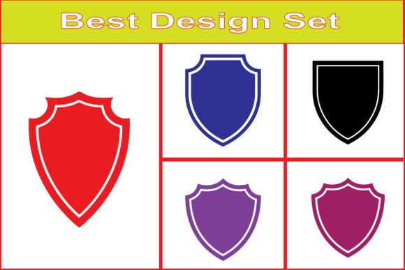 Shield Badge Emblem Vector Design Set