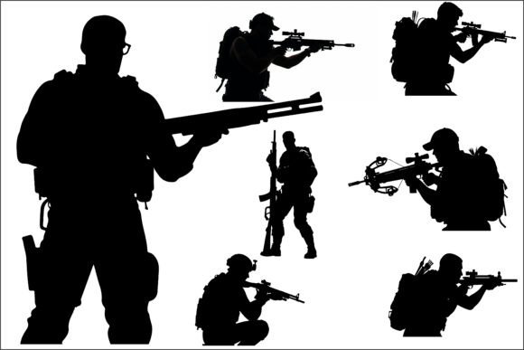 Tactical Soldier Sci‑Fi Warrior: Battle‑Ready Silhouettes for Your Designs