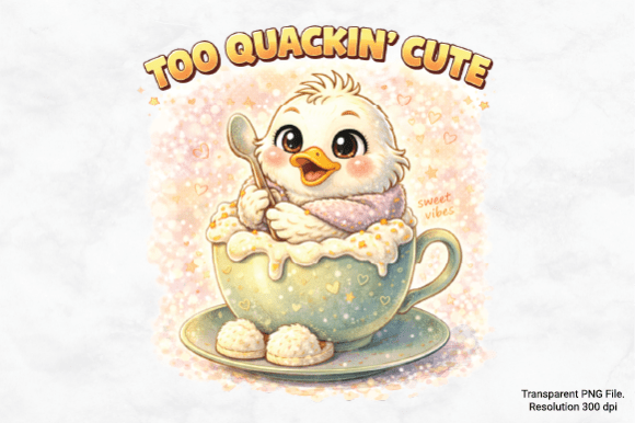 Too Quackin’ Cute Duck PNG: Quirky Charm for Your Creative Projects