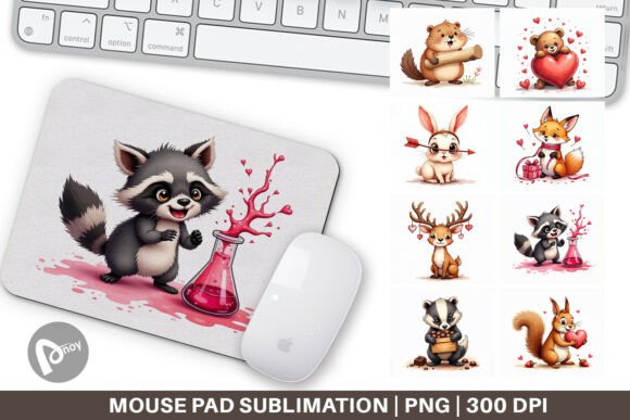 Ugly Cute Valentine Critters Mouse Pad: A Sublimation Star for Your Desk