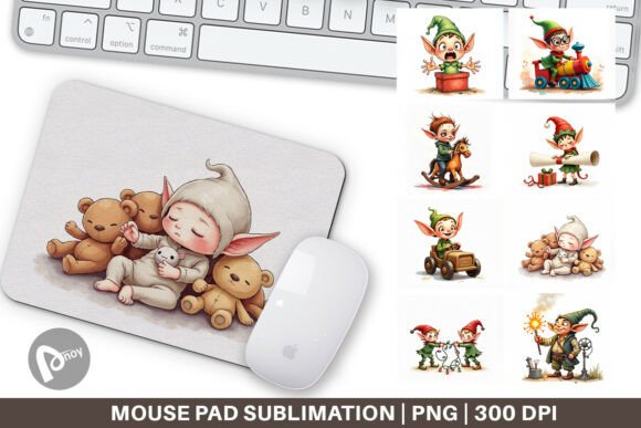 UglyCute Elf Antics Mouse Pad: Blending Creativity and Comfort for Your Desk