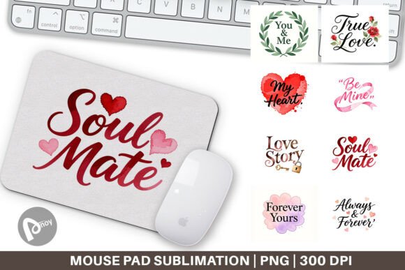 Valentine Watercolor Mouse Pad – A Creative Desk Upgrade