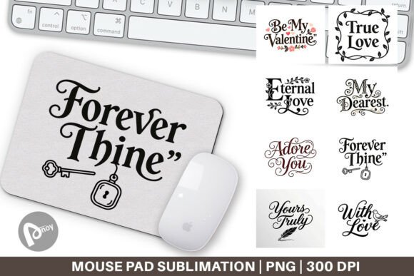 Victorian Valentine Mouse Pad: Sublimation Art for a More Productive Desk
