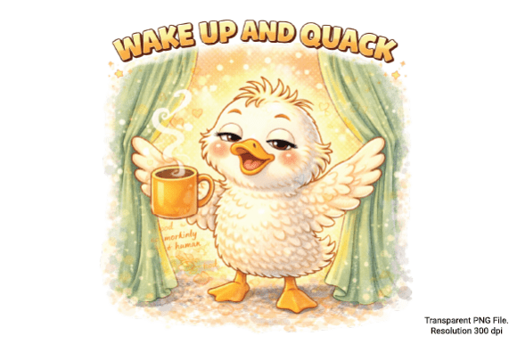 Wake Up and Quack Duck PNG Brings Cozy Charm to Crafts