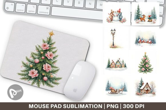 Watercolor Vintage Christmas Scenes: A Thoughtful Addition to Your Desktop Setup