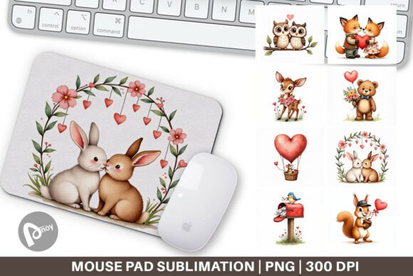 Whimsical Valentine Mouse Pad: Style Meets Productivity