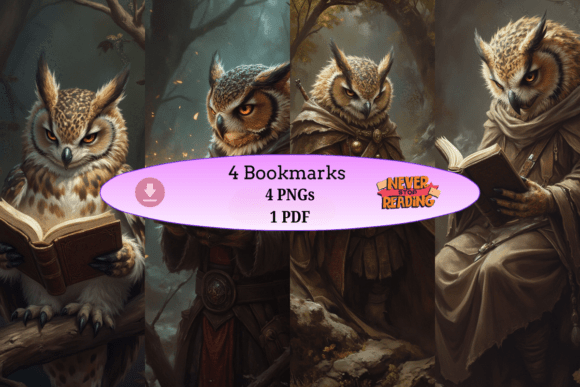 Wise Owl Fantasy Bookmark Set